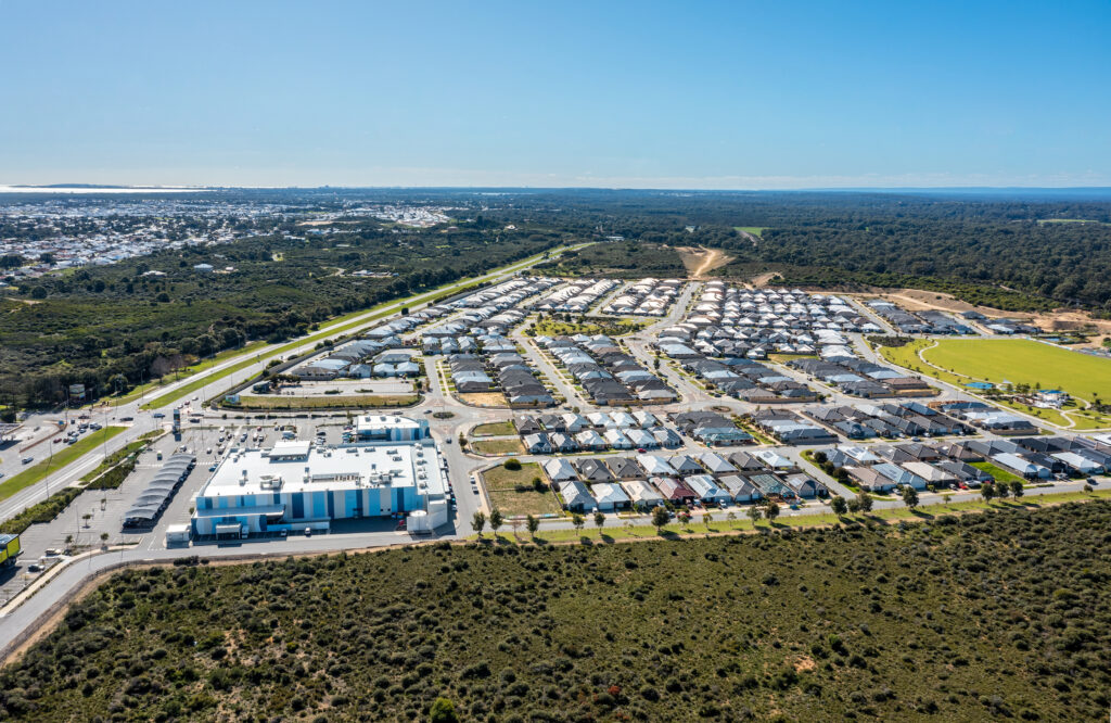 Aerial view of Vista Estate and Singleton Shopping Centre