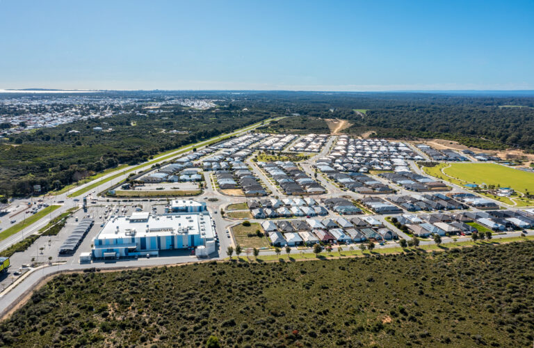 Aerial view of Vista Estate and Singleton Shopping Centre