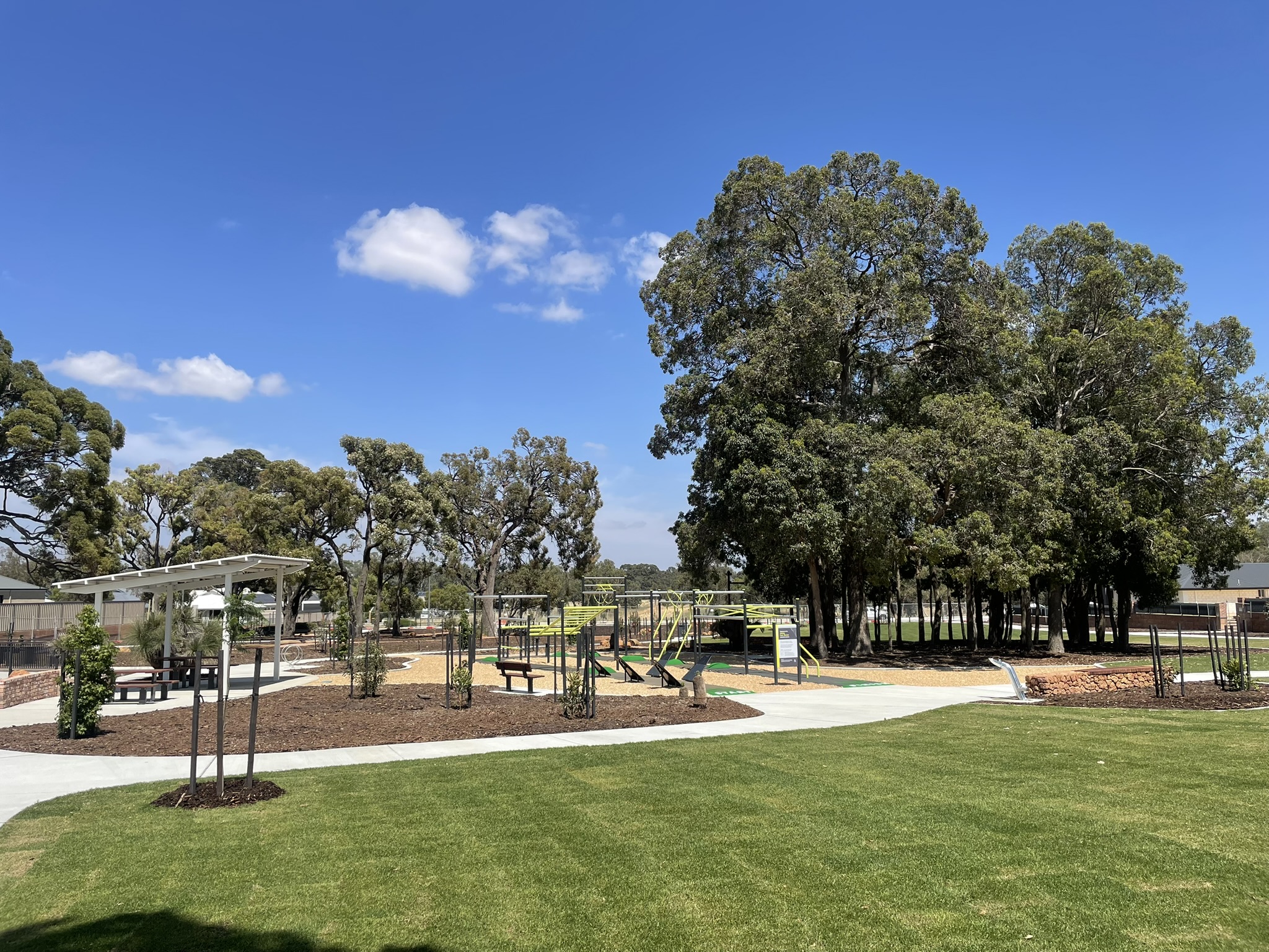 Families enjoying Heartwood Park and ninja course at Whitby Town