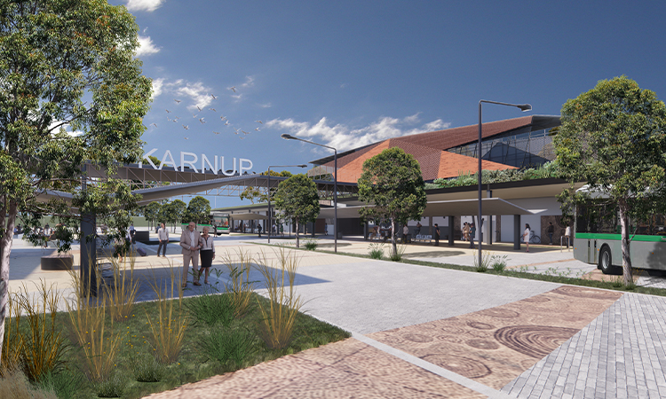 Artist render of the future Karnup Train Station